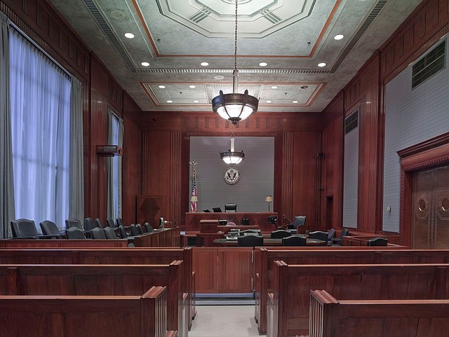 large empty courtroom