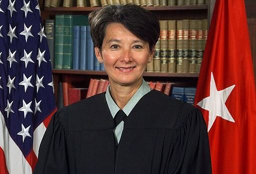 female judge in her robes