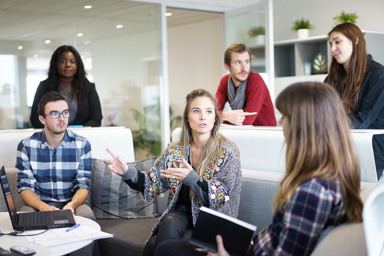 nonprofit workers discussing a strategic plan