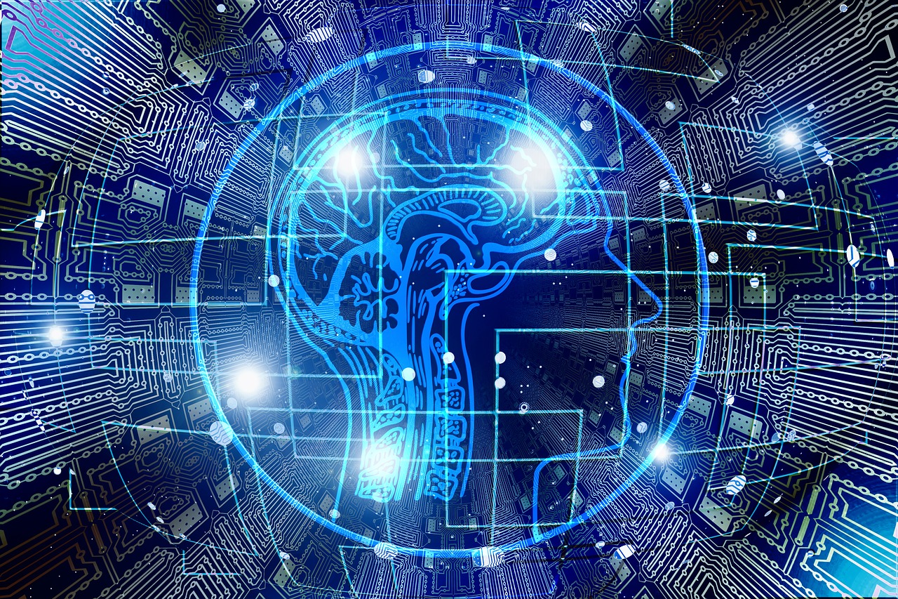 drawing of brain with connections